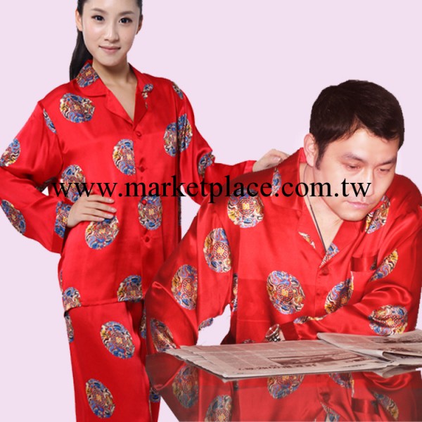 真絲情侶傢居服/蘇州帛之嬌品牌加工貼牌/傢居服長袖批發工廠,批發,進口,代購