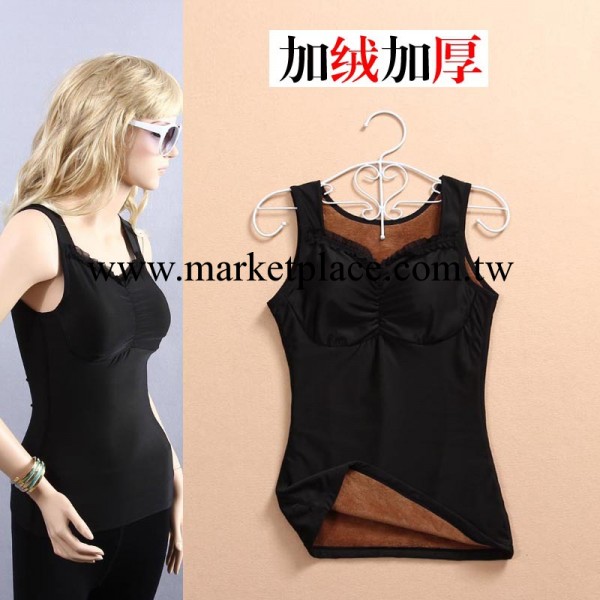2013新款女士加絨加厚打底上衣塑身收腹提胸內衣保暖背心上裝8246工廠,批發,進口,代購
