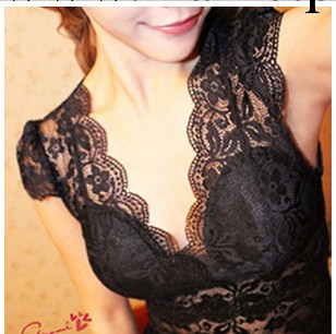 韓版女裝修身性感蕾絲v領 裹胸抹胸胸罩吊帶背心打底7038批發・進口・工廠・代買・代購