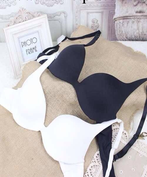 新款歐美  純色一片式無痕隱形女士性感內衣 胸罩套裝工廠,批發,進口,代購