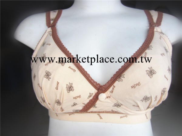 新款！寬肩帶純棉印花孕婦哺乳胸罩內衣　交叉前開扣大碼罩杯工廠,批發,進口,代購