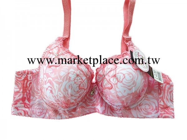 【新款】胸罩廠傢玫瑰印花鑲鉆B杯款按摩聚攏調整型胸罩批發工廠,批發,進口,代購