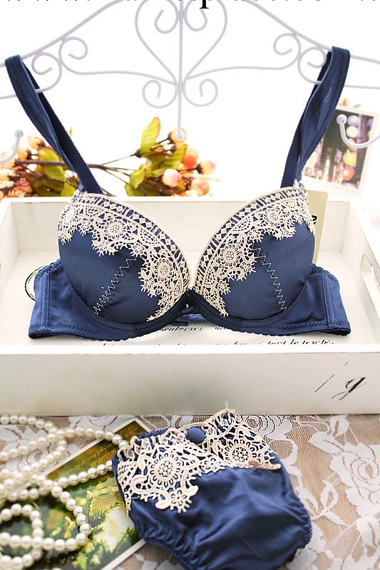0146三色 9月新款光面蕾絲高貴歐美風日系少女胸罩套裝批發 0146工廠,批發,進口,代購