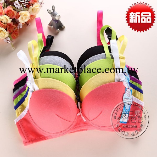 8868少女品牌胸罩批發 純棉學生內衣 發育期純色有鋼圈胸圍 廠傢工廠,批發,進口,代購