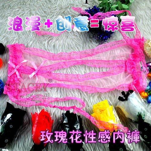 史黛絲新品 【粉紅】玫瑰花性感內褲 創意個性可愛禮品 8931工廠,批發,進口,代購
