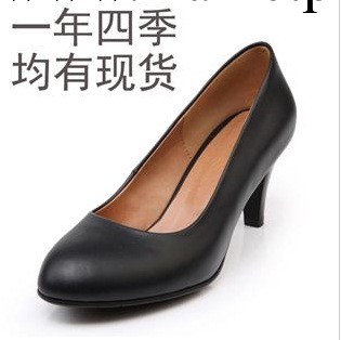 新款四季真皮牛皮女鞋素面工作必備耐磨高跟單鞋   混批工廠,批發,進口,代購