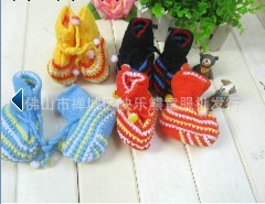 批發 保暖嬰兒鞋/新生兒初生寶寶鞋子/純棉鞋腳套 厚襪子毛線鞋工廠,批發,進口,代購