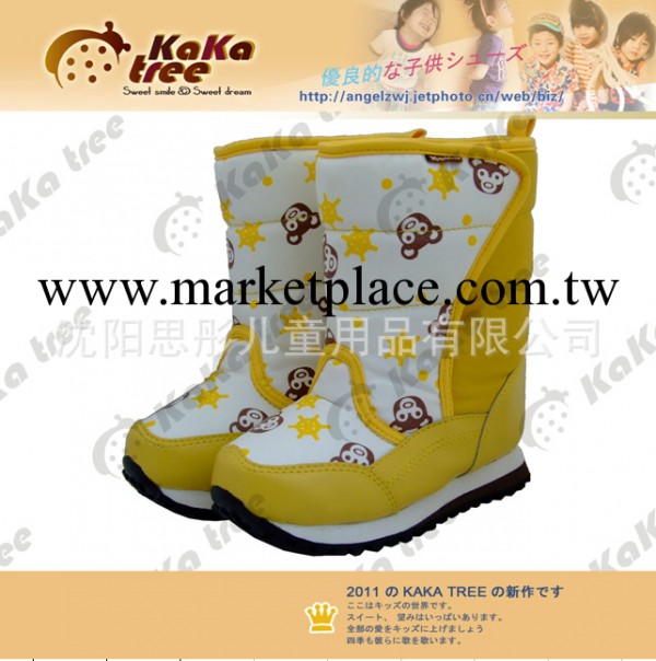 2011冬季新款小熊圖案雪靴【kakatree童鞋誠邀加盟】LB141黃色工廠,批發,進口,代購