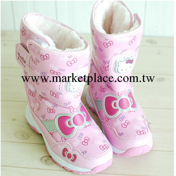 韓國正品hello kitty 兒童長筒靴 兒童棉鞋 雪地棉靴工廠,批發,進口,代購