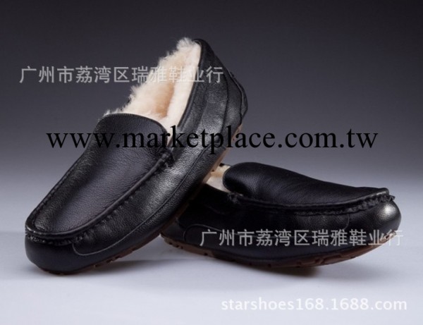 澳洲皮毛一體雪靴 男鞋5775防水皮面男士豆豆鞋 休閒鞋廠傢直銷工廠,批發,進口,代購