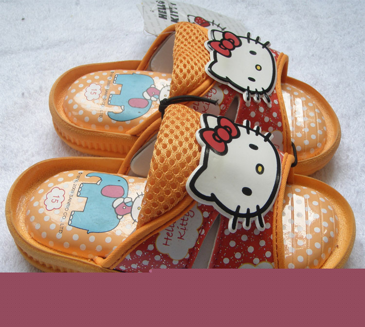 HELLO KITTY凱蒂貓女孩子兒童小朋友平底涼拖鞋子 外貿出口原單夏工廠,批發,進口,代購