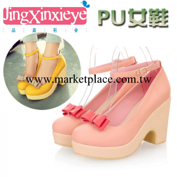 晶鑫單鞋批發 品牌鞋pud011粗高跟防水臺女士單鞋 學生鞋子質量好工廠,批發,進口,代購