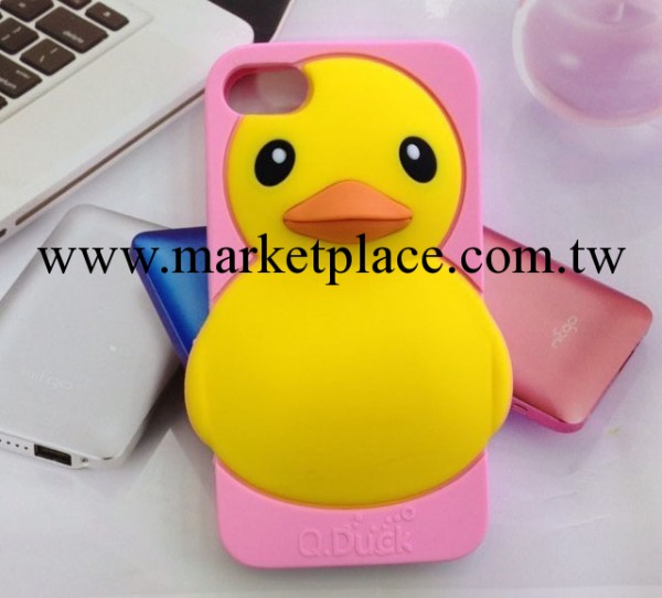 新款 小黃鴨保護殼 iphone4S 蘋果5手機保護套 TPU手機殼工廠,批發,進口,代購