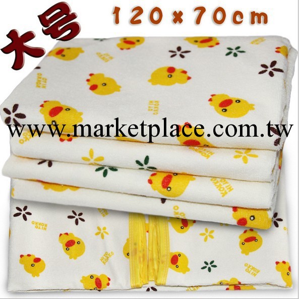 西松屋黃色小鴨嬰兒尿墊 全棉毛巾料寶寶防水隔尿墊 大號120*70工廠,批發,進口,代購