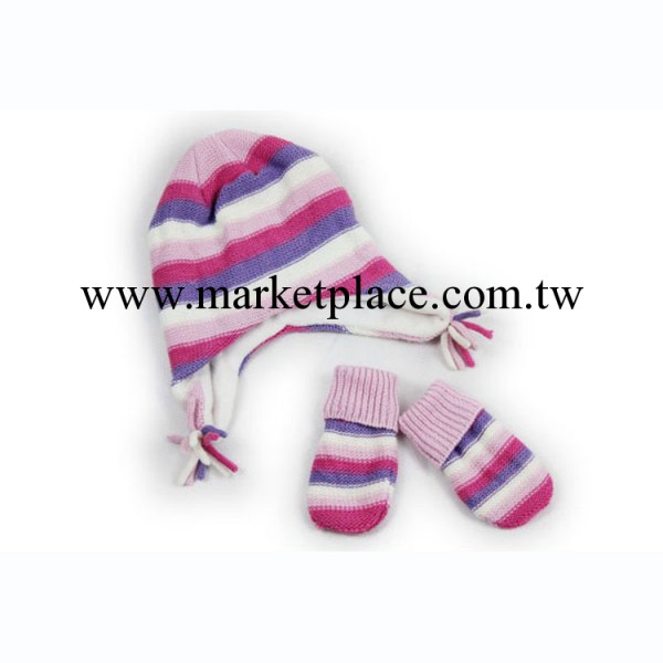 供應新款韓版精美嬰兒手套帽子套裝 舒適保暖針織套裝批發・進口・工廠・代買・代購