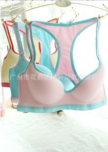 一片式 無骨 簡約光面聚攏 背心型高端女士胸罩內衣批發供應工廠,批發,進口,代購