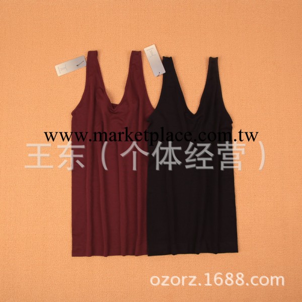加拿大品牌TRISTAN外貿原單女背心彈力塑身無縫內衣t恤衫打底吊帶工廠,批發,進口,代購