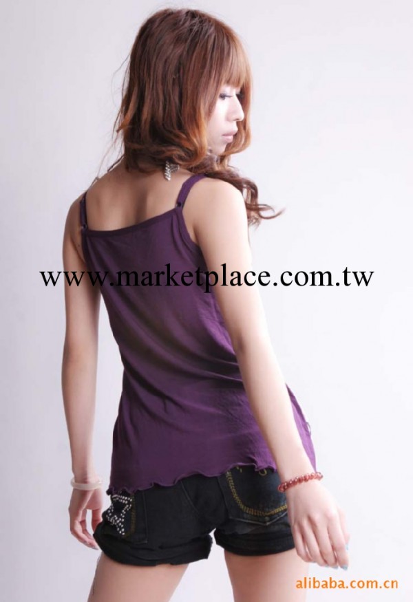 2010韓版女裝印花吊帶背心加工批發工廠,批發,進口,代購