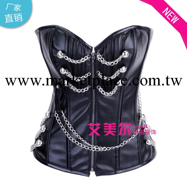 外貿corset 2854黑色復古鋼骨宮廷性感情趣束身衣 塑身衣現貨工廠,批發,進口,代購