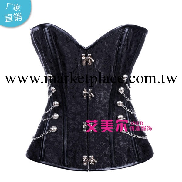 時尚性感黑色提花鋼骨2837 corset束腰塑身衣 宮廷束身衣現貨批發工廠,批發,進口,代購