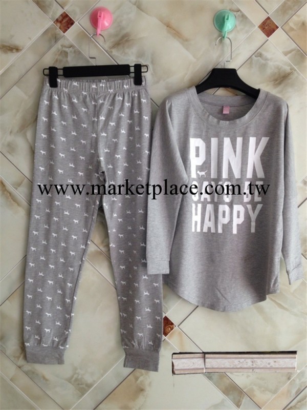 春秋女士 PINK字母 長袖長褲 睡衣/傢居服套裝	 廠傢訂貨工廠,批發,進口,代購