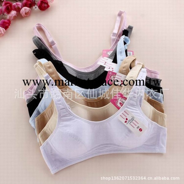 廠傢直銷 批發 純色薄款發育期學生內衣 純棉無鋼圈少女胸罩 1014工廠,批發,進口,代購
