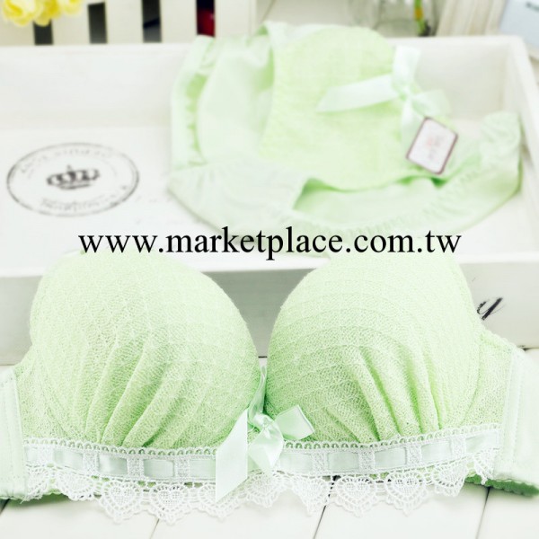 7005 粉色蕾絲內衣深V聚攏調整型女士性感上薄下厚三排扣胸罩批發工廠,批發,進口,代購