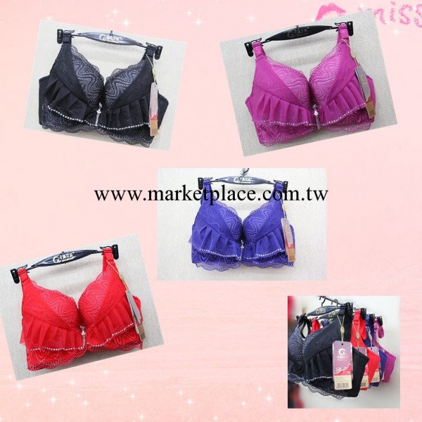 女士內衣批發千姿萬麗新款胸罩9809加厚聚攏蕾絲燙鉆量大從優工廠,批發,進口,代購