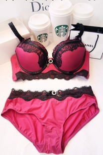 外貿內衣歌瑞爾時尚芭蕾睫毛蕾絲性感女士胸罩調整型聚攏厚小胸罩工廠,批發,進口,代購