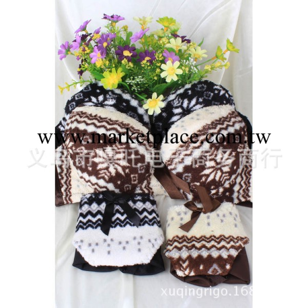 爆款毛茸胸罩 日韓胸罩套裝經典雪花秋冬款可愛少女內衣套裝工廠,批發,進口,代購