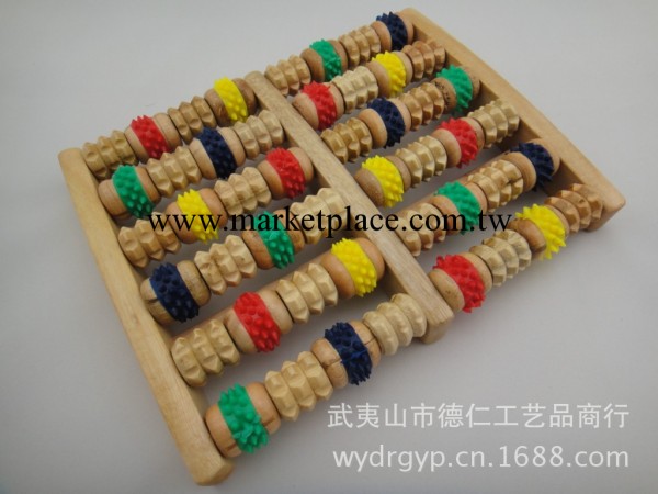 供應批發齒輪按摩器,腳底按摩器,足部按摩器 帶彩皮六排工廠,批發,進口,代購