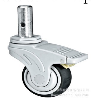 全塑醫療3寸，4寸，5寸帶剎萬向腳輪，插桿式安裝，靜音防滑。工廠,批發,進口,代購