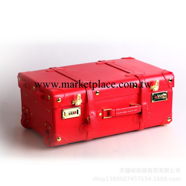 婚慶嫁妝皮箱新娘結婚大紅色箱子陪嫁行李箱韓國復古子母旅行箱包批發・進口・工廠・代買・代購