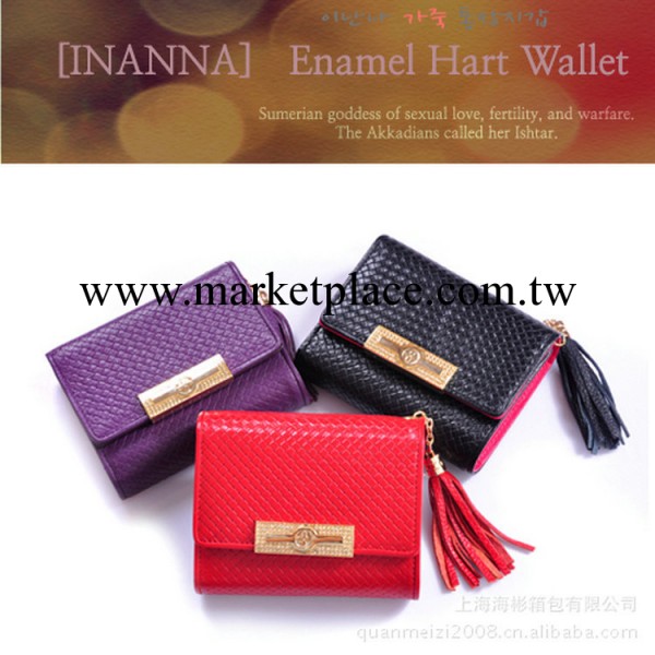 專業批發 INANNA 品牌錢包 出口日韓錢夾 頭層牛皮短款錢夾8010工廠,批發,進口,代購