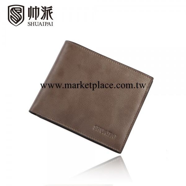 夏迪 正品錢包 男士黑色短款牛皮皮夾 橫款錢夾韓版新款工廠,批發,進口,代購