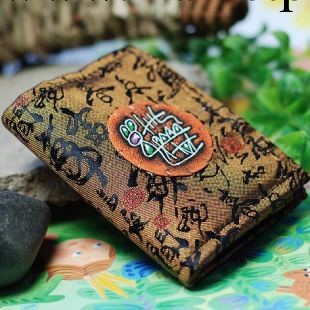 復古民族風精美佈藝錢包中國風東巴皮錢夾 DIY精品原創工廠,批發,進口,代購