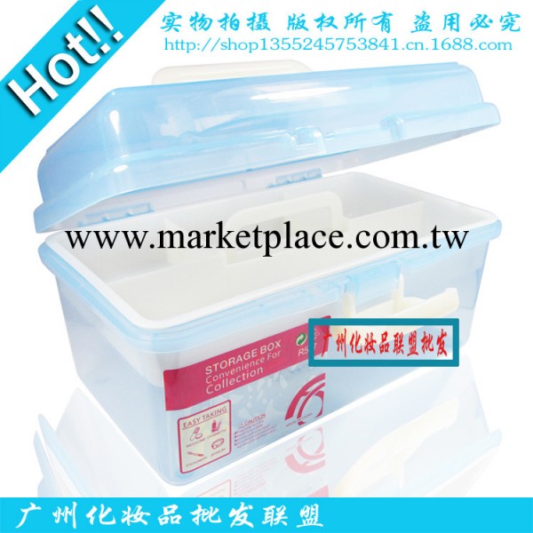 加厚抗摔美容美甲工具箱中號二層化妝品收納箱整理箱工具盒子工廠,批發,進口,代購