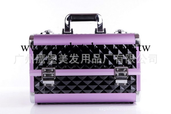 廠傢直銷 韓款紫色鉆石紋專業化妝箱 美容箱 彩妝師最愛工廠,批發,進口,代購