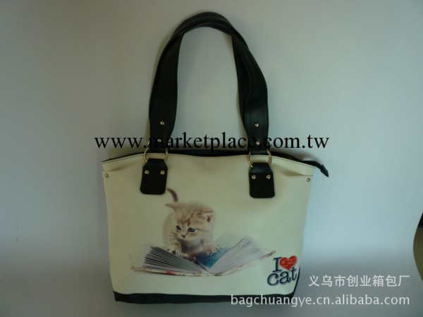 白色PU印花女包 浙江義烏箱包低價批發供應工廠,批發,進口,代購