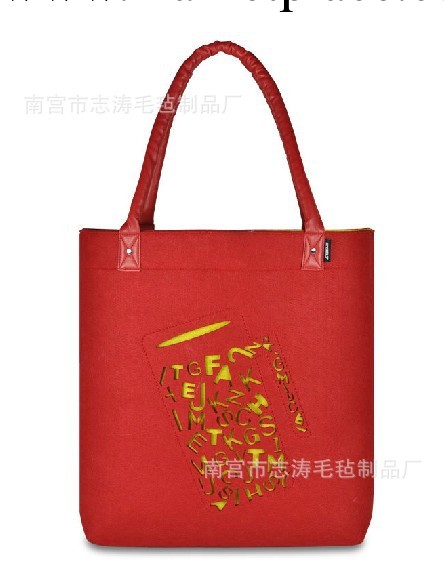 廠傢直銷批發毛氈包 簡單大氣環保紅色時尚包包 新穎獨特可訂做工廠,批發,進口,代購