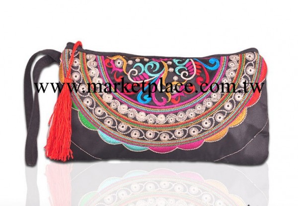 民族風刺繡錢包 雙面繡花手拿包 流蘇裝飾刺繡長款錢包手機包批發工廠,批發,進口,代購