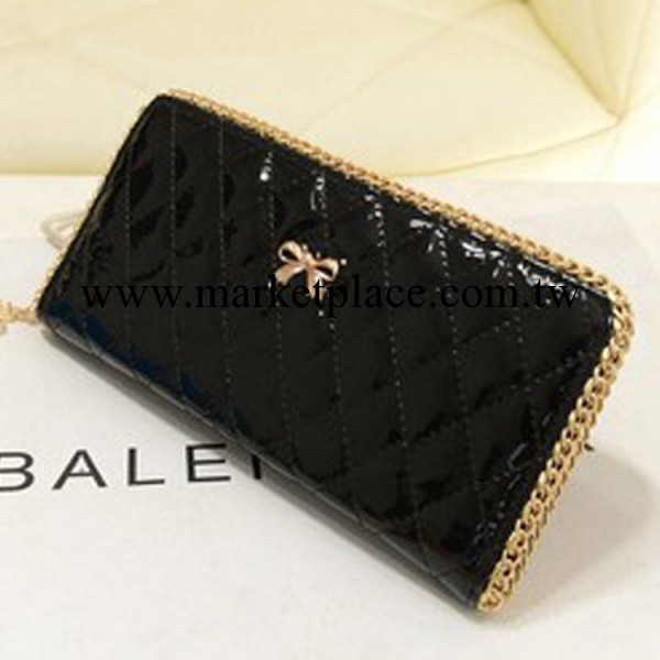 廠傢熱賣 新款蝴蝶結手拿包黑色長款 錢包女士晚宴包 女款手包工廠,批發,進口,代購