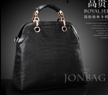 2013新款簡柏閣同款白色黑色鱷魚紋女包女士手提包單肩斜挎包包工廠,批發,進口,代購
