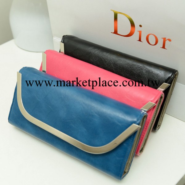 批發 2013秋冬新款油皮手拿包 鐵邊時尚百搭女式錢女包包工廠,批發,進口,代購