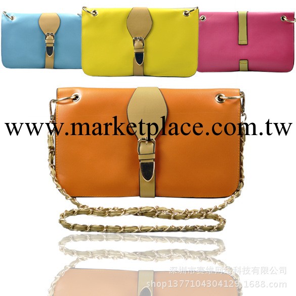 秋冬季新款韓版 百搭鏈條手拿包單肩斜挎小錢包 休閒皮質潮女式包工廠,批發,進口,代購