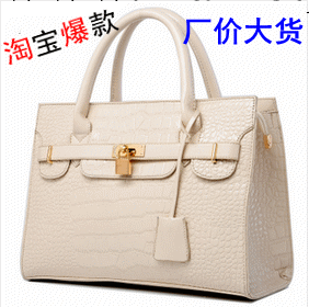 米維爾 廠價 女包 2014新款 時尚亮光 潮包 鱷魚紋 手提包 斜挎包工廠,批發,進口,代購