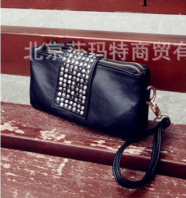 莎瑪特新款女士鉚釘手拿包晚宴小包 雙層設計卡位包 女包批發a工廠,批發,進口,代購