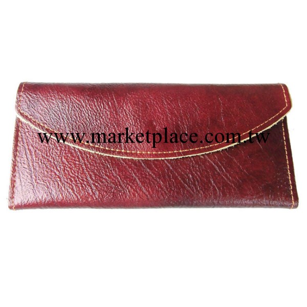 北部風牛皮長款錢包 磁性搭扣純色牛皮手拿包廠傢批發工廠,批發,進口,代購