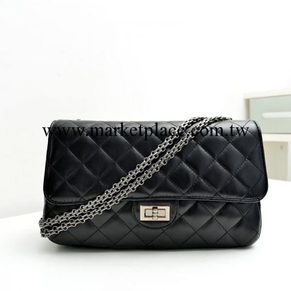 2013新款女包韓版時尚小香包仿羊皮黑色菱格鏈條包單肩斜跨女士包工廠,批發,進口,代購