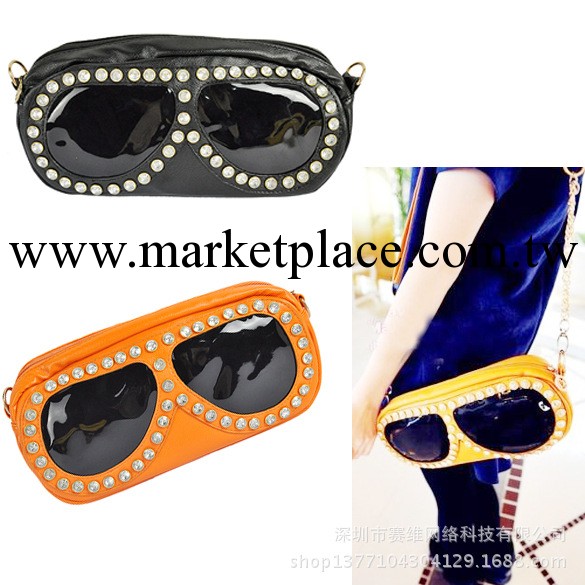 新款秋冬韓版潮流女包 水鉆眼鏡包夜店女王氣場手拿包斜挎女式包工廠,批發,進口,代購
